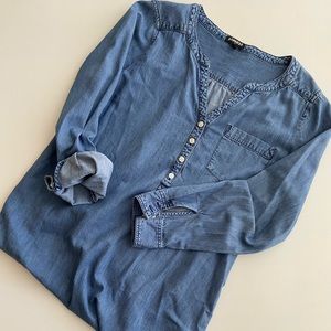 Express single pocket denim dress